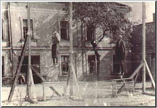 execution of Michal Kruk and several other people, performed by the Germans as punishment for aiding the Jews